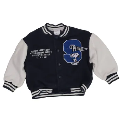 Veste universitaire (Bleu, Blanc) de Zara x Peanuts Coton, Polyester