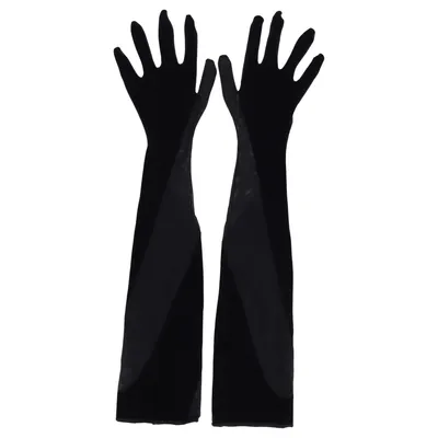 Opera gloves (Black) from Mugler Polyester, Nylon, Elastane