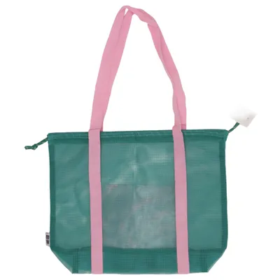 Beach bag (Green, Pink) from Uniqlo