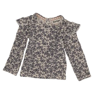 Långärmad t-shirt (Beige, Blå) från Dirkje Bomull, Elastan