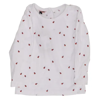 Bluse (Weiß, Rot) von Liegelind Baumwolle, Elasthan, Viskose