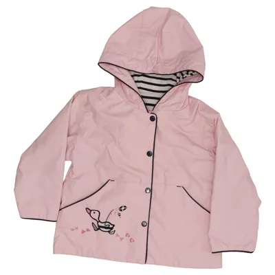 Raincoat (Pink, White, Black) from Lulu Cotton, Polyester, Polyurethane