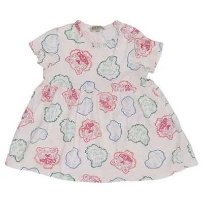 Dress (White, Multicolored) from Kenzo Kids Cotton