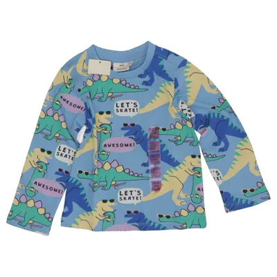 Långärmad t-shirt (Blå, Flerfärgad) från Juniors Bomull