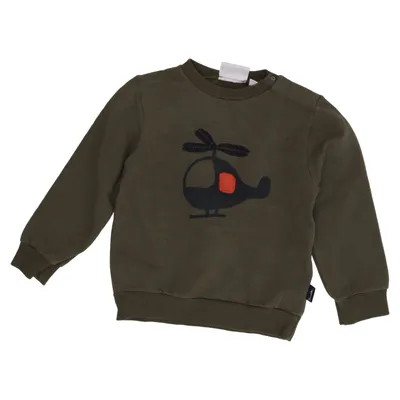 Sweatshirt (Green) from Sanetta Cotton, Elastane