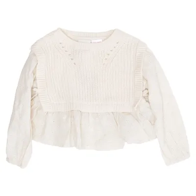 Sweater (White) from Zara Cotton, Polyester