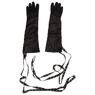 Læderhandsker (Sort) fra Roeckl Læder, Polyester