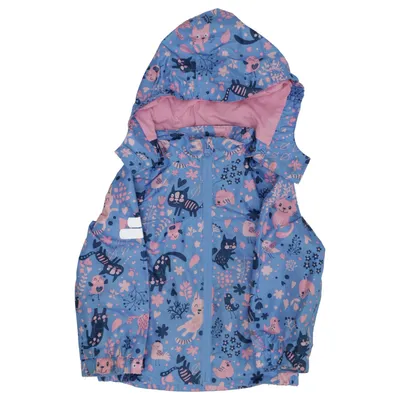 Regenjack (Blauw, Roze, Meerkleurig) van Pocopiano Katoen, Gerecycled polyester