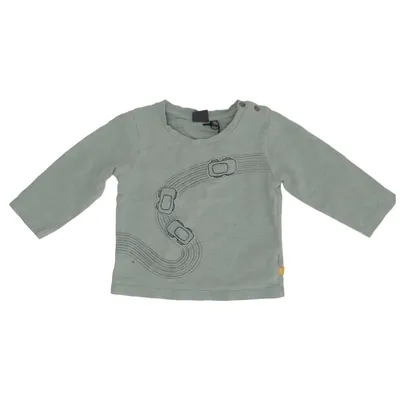 T-shirt à manches longues (Vert) de Babyface Coton, Élasthane, Polyester