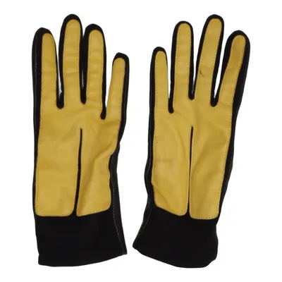 Lederhandschuhe (Schwarz, Gelb) von Roeckl