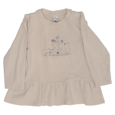 Langærmet t-shirt (Beige) fra Topomini Bomuld, Elastan