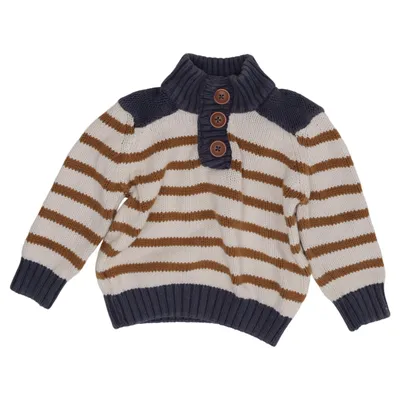 Strickpullover (Blau, Weiß, Braun) von Limited Collection Baumwolle