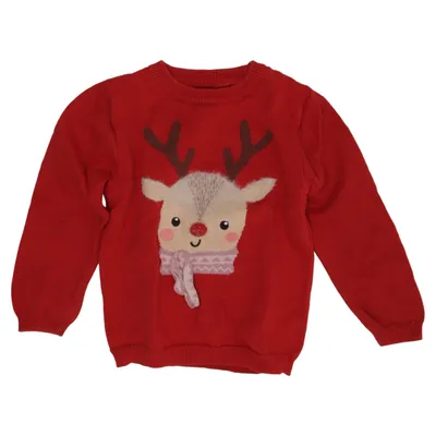 Weihnachtspullover (Rot, Mehrfarbig) von Primark Baumwolle