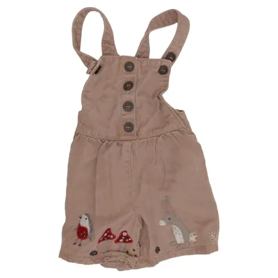 Dungaree shorts (Beige) from Signature Next Tencel