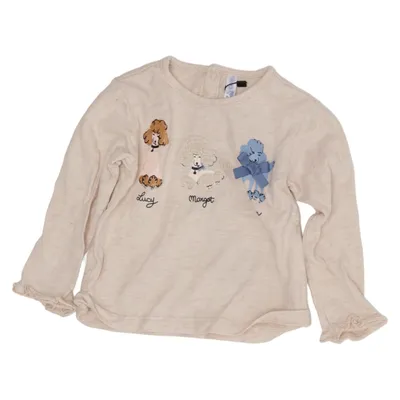 Lange mouwen shirt (Beige) van Idexe Katoen