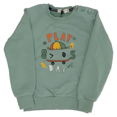 Sweatshirt (Green, Multicolored) from Breeze Cotton