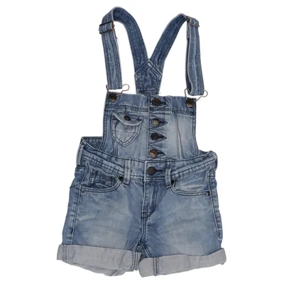 Salopette courte (Bleu) de Now Coton