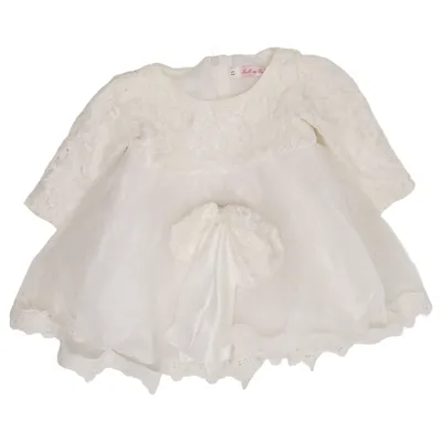 Blomsterpigekjole (Hvid) fra Ai Meng Baby Polyester, Viscose