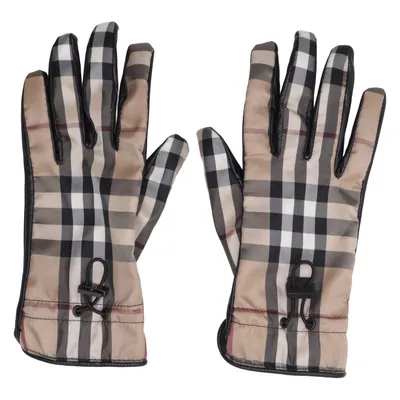 Gloves (Black, Beige, Multicolored) from Burberry Leather, Polyester