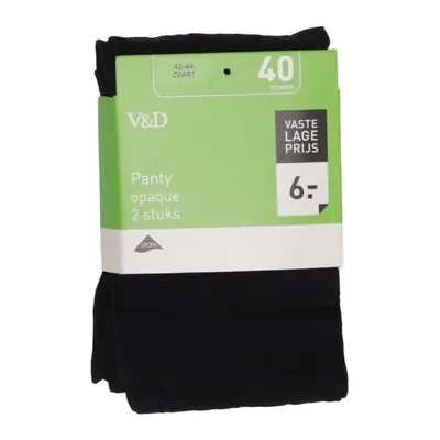 Tights (Black) from V&D Elastane, Polyamide