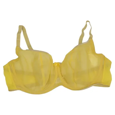 Bra (Yellow) from Ivory Rose Elastane, Polyamide, Polyester