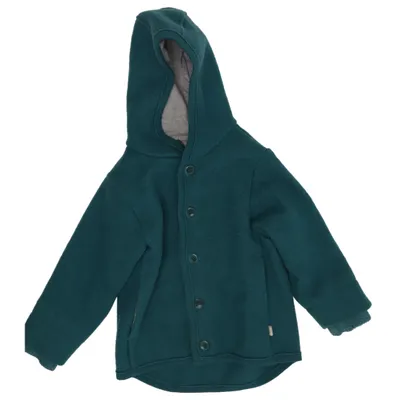 Fleece jas (Blauw) van Disana Katoen, Wol
