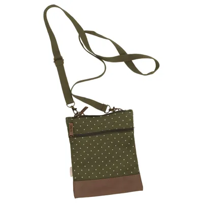 Sac à bandoulière (Vert, Marron) de No Name Coton, Polyester, Polyuréthane