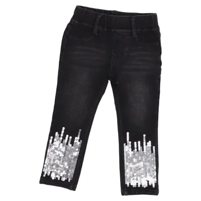 Jean (Noir, Argent) de Gap Coton, Élasthane, Polyester