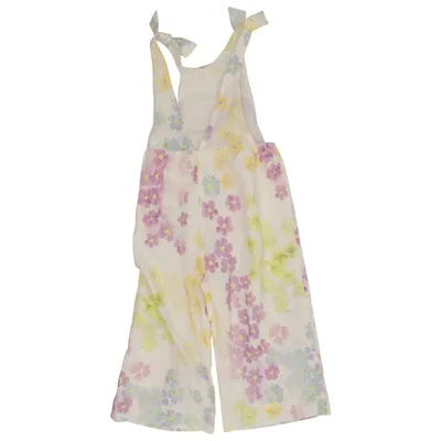 Rompers (White, Multicolored) from Zara Linen, Viscose