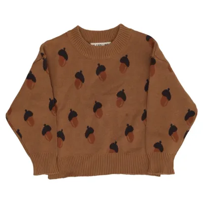 Pull-over (Marron, Noir) de Carlijnq Coton biologique