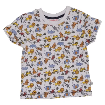 T-shirt (Hvid, Flerfarvet) fra Liegelind Bomuld, Elastan