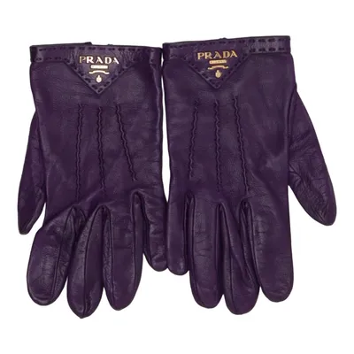 Handschoenen (Lila) van Prada Leer