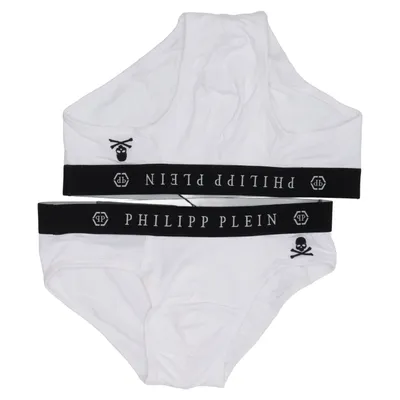 Ondergoed (Wit, Zwart) van Philipp Plein Katoen, Elastaan