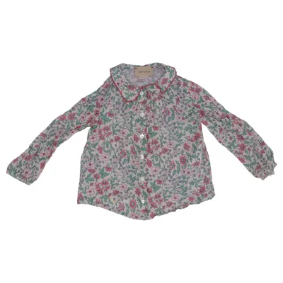 Bluse (Weiß, Mehrfarbig) von Gucci Baumwolle, Polyester