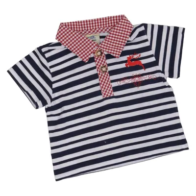 Polo (Bleu, Blanc, Rouge) de Isar-Trachten Coton