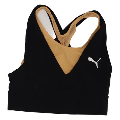 Brassière (Noir, Jaune) de Puma Élasthane, Polyamide, Polyester