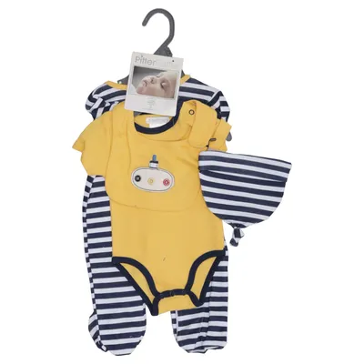 Set (Yellow, Blue, White) from Pitter Patter Cotton