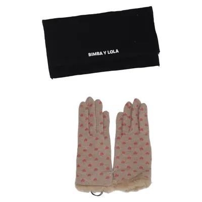 Handschuhe (Beige, Rot, Mehrfarbig) von Bimba y Lola Kaschmir, Nylon, Polyester, Wolle