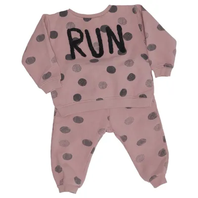 Freizeitanzug (Pink, Grau) von Zara BabyGirl Baumwolle, Elasthan, Polyester