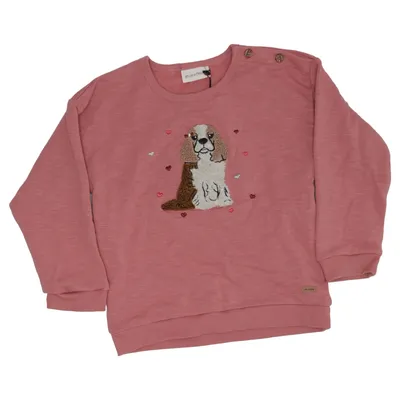 Sweatshirt (Rose) de Minymo Élasthane, Coton biologique