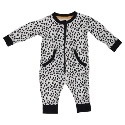 Sparkdräkt (Vit, Svart) från Baby Ekologisk bomull