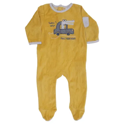 Barboteuse (Jaune) de Gemo Coton, Polyester