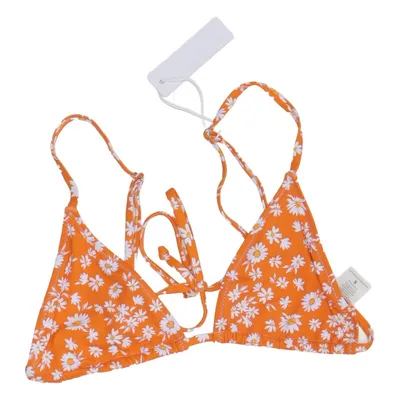 Bikini top (Orange, White) from Bright Swimwear Elastane, Polyamide