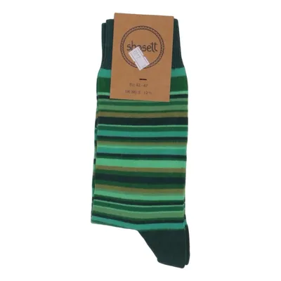 Chaussettes (Vert, Multicolore) de Shosett Coton, Élasthane, Polyamide