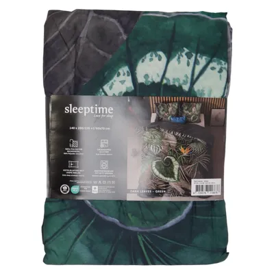 Bäddset (Dark Leaves) från Sleeptime Polyester