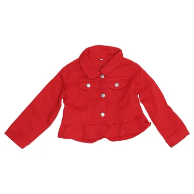 Denimjakke (Rød) fra Alice Bomuld, Elastan, Polyester