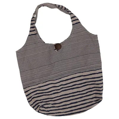 Canvas tas (Beige, Blauw)