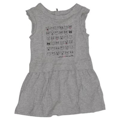 Jurk (Grijs) van Karl Lagerfeld Kids Katoen, Modal