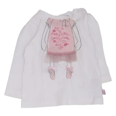 Langarmshirt (Weiß, Pink) von Blue Seven Baumwolle