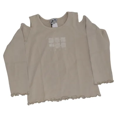 T-shirt à manches longues (Beige) de IKKS Coton, Élasthane, Modal